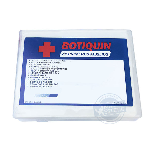 BOTIQUIN PRIMEROS AUXILIOS PLASTICO KIT 16 UNIDADES Kine Estetic