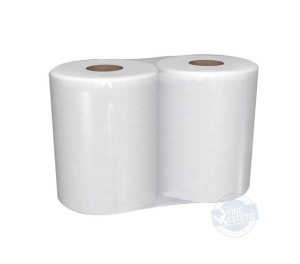 Papel Bobina Industrial 25 Cm X 400 Mts Doble Hoja Blanco Pack X 2 Unidades Kine Estetic 7157